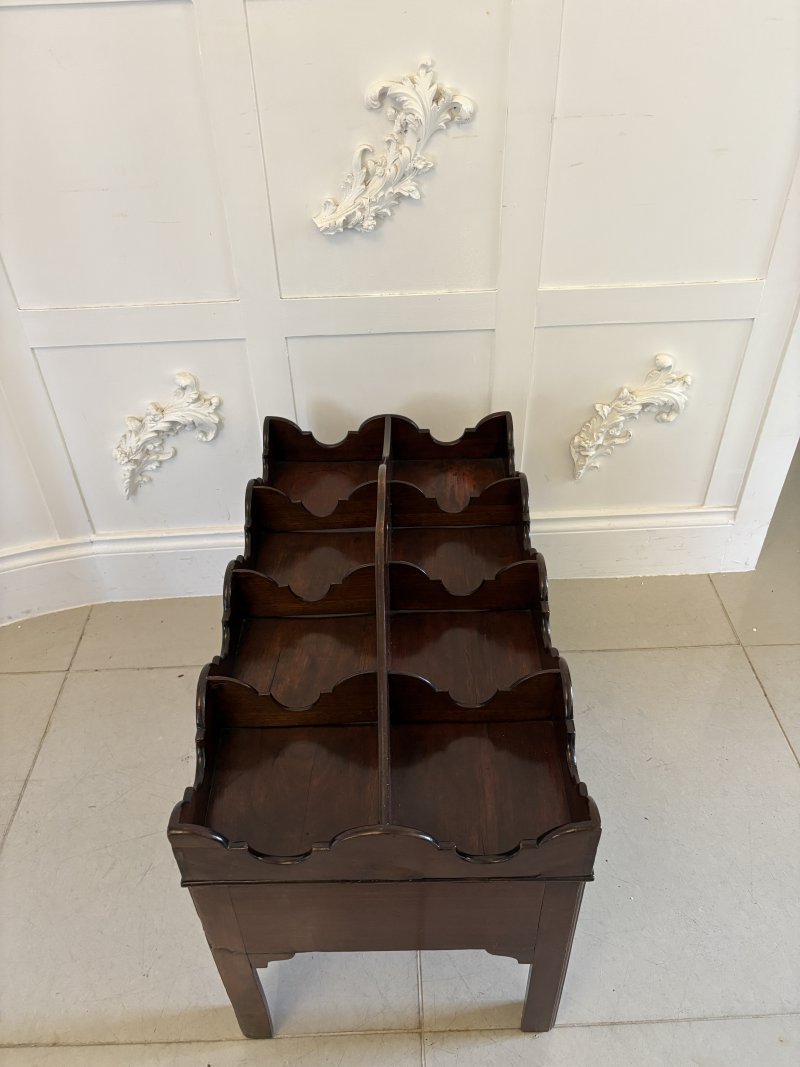 Unusual Antique George III Quality Mahogany Free Standing Coaster/Bottle Stand - Image 5